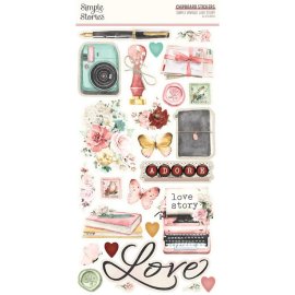 Simple Stories Chipboard Stickers - Vintage Love Story 