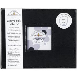 Doodlebug Storybook D-Ring Album 8X8inch - Beetle Black