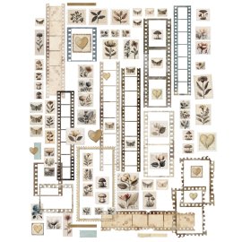 49 and Market Laser Cut Outs Filmstrips & Postage - Faded Memory Lane