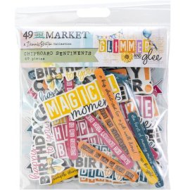 49 and Market Chipboard Set - Glimmer and Glee