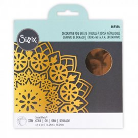 Sizzix - Effectz Decorative foil sheets gold 6 x 6 10 shts