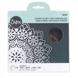 Sizzix - Effectz Decorative foil sheets silver 6 x 6