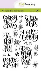 Craft Emotions clearstamps A6 - Enjoy the day