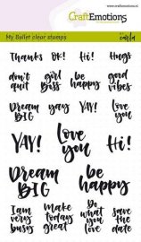 Craft Emotions clearstamps A6 - Bullet Journal - quotes Eng
