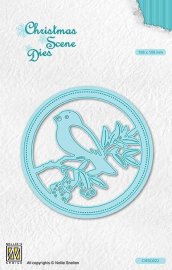NS Christmas Scene Dies - Bird on Branch