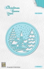 NS Christmas Scene Dies - Snowy Village
