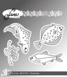 BY LENE Clearstamps - Fish