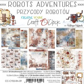 Craft O Clock Paper set 6x6 - ROBOTS ADVENTURES