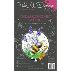 Pink Ink Designs A6 Clear Stamp- The Saxophonist
