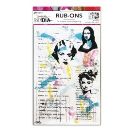 Dina Wakley Media Rub-ons - On Their Mind