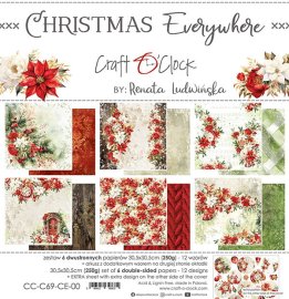 Craft O Clock 12x12 Paper Set - Christmas Everywhere