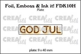 Crealies Foil, Emboss & Ink it - GOD JUL