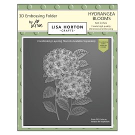 Lisa Horton Embossing Folder - Hydrangea Blooms