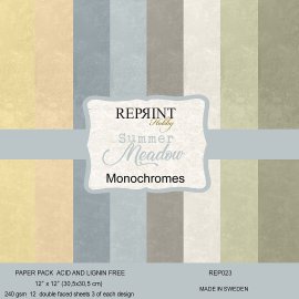 Reprint 12x12 Paperpack - Summer Meadow Monochromes