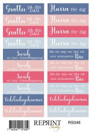 Reprint Stickers Svensk text - Summer Garden