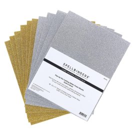 Spellbinders Gold & Silver Glitter Foam Sheets 10/Pkg