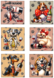 Klippark A4 Crazy Wine Dog