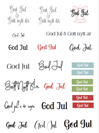 Textark A4 God Jul