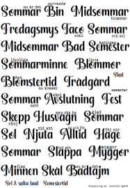 Textark A4 Sommar svart text