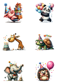 Klippark A4 Happy Birthday