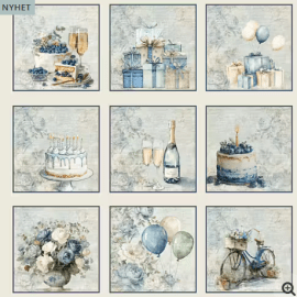 Reprints 12x12 Paper Tags - Hip Hip Hoorey