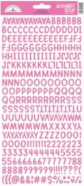 Doodlebug Alphabet Puffy Stickers - Bubblegum