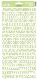 Doodlebug Alphabet Puffy Stickers - Limeade