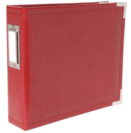We R Leather 2-Ring Binder - Red