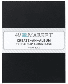 49 And Market Create-An-Album Triple Flip Album Base - Black