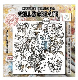 Aall and Create 6x6 Inch Stencil - Blotch Code