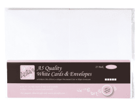 A5 Cards & Envelopes White