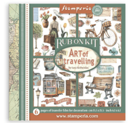 Stamperia 6x6 Rub On Kit - Art of Travelling