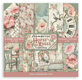 Stamperia 12x12 Paper Pack - House of Roses