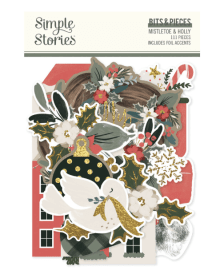 Simple Stories Bits & Pieces - Mistletoe & Holly