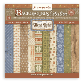 Stamperia 8x8 Backgrounds Paper Pad - Silent Night