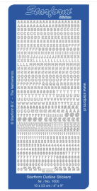 Stickers Ark med Siffror och Bokstäver - Silver