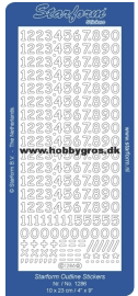 Stickers Ark med Siffror - Guld