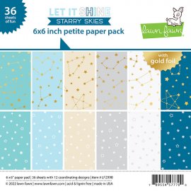 Lawn Fawn Paper set 6x6 - Let it shine starry skies