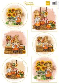 Marianne Design A4 Ark - Gnomes Sunflower