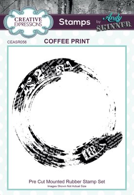 Andy Skinner Rubber Stamp A6 - Coffee Print 